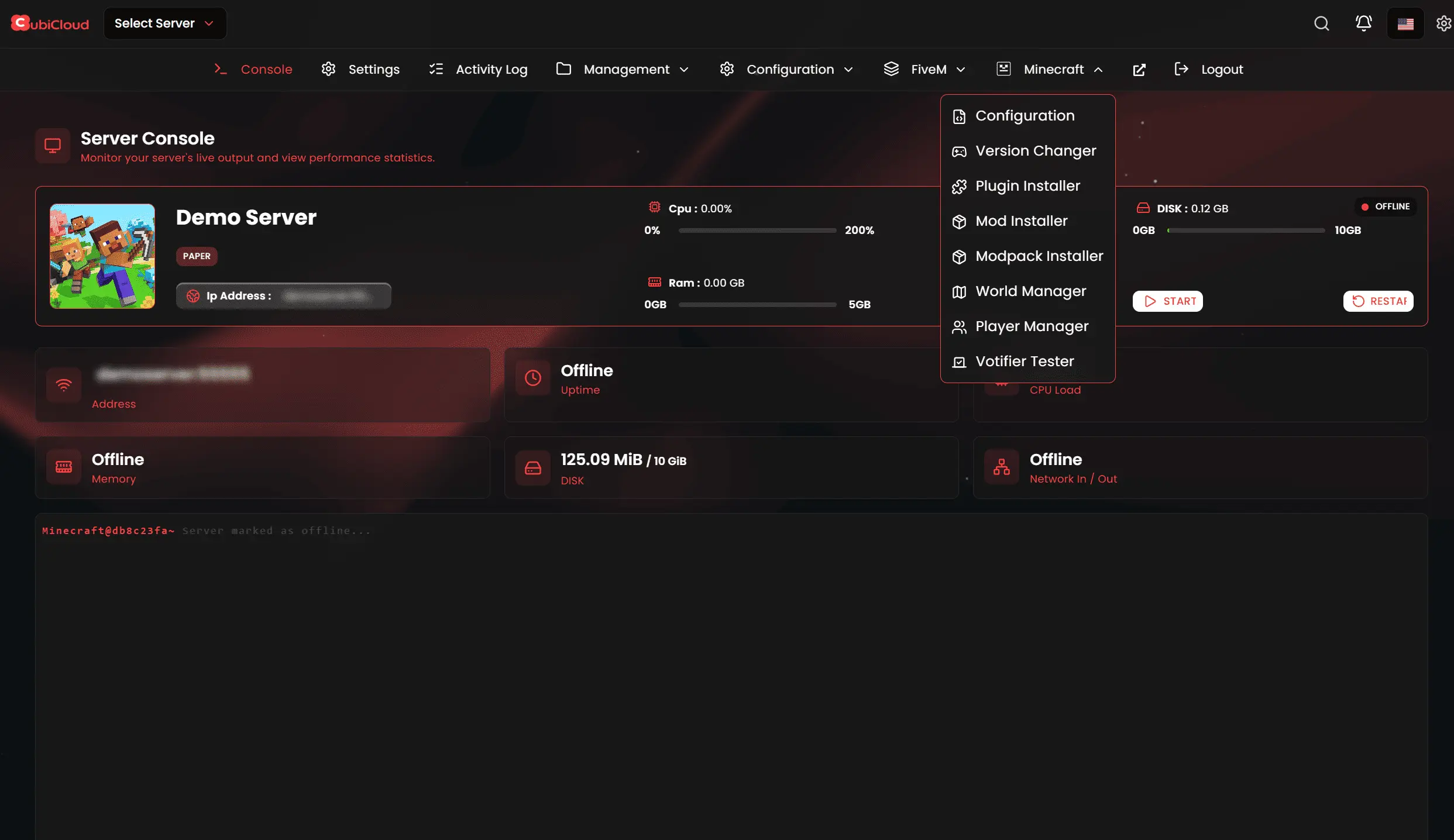 Control panel preview